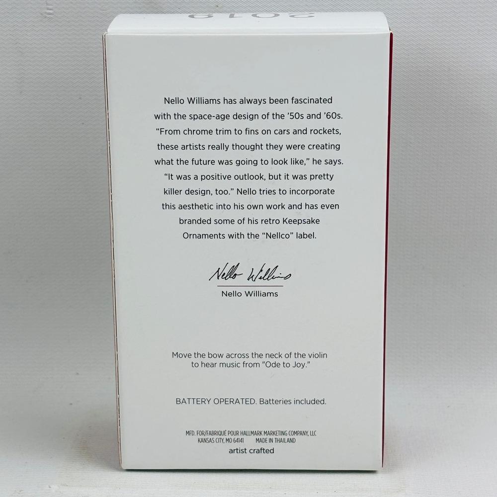 Hallmark Ode To Joy Violin Magic Sound Christmas Keepsake Ornament 2019 - Picture 2 of 5